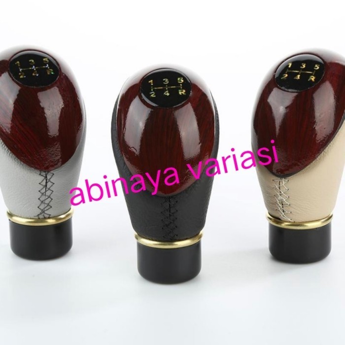 Termurah Gear Knob Mobil ESPASS DAIHATSU Manual Shift Knob Motif Kayu Kulit