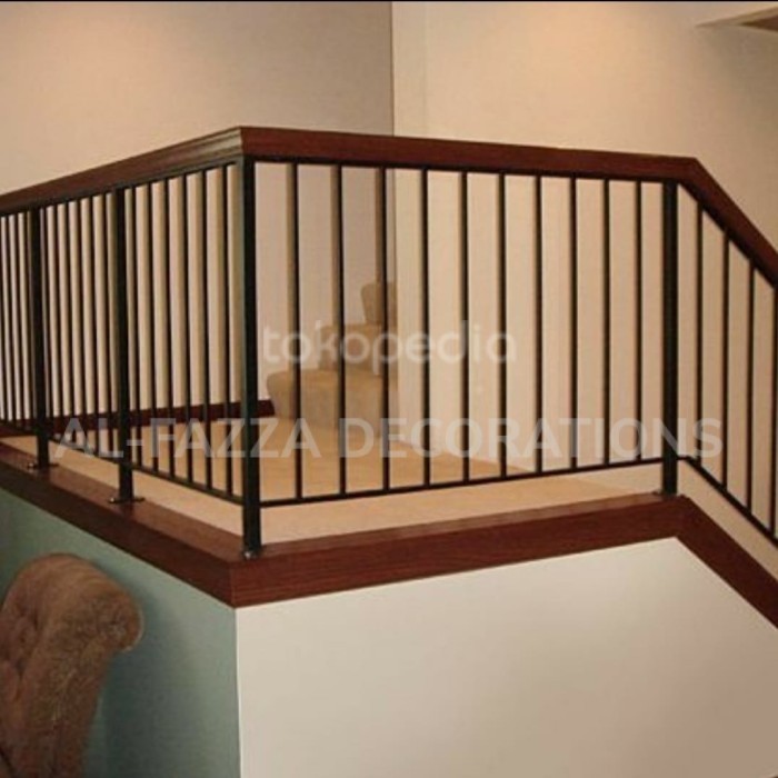 Terbaru Ralling Balkon Minimalis,Handarail Kayu,Tangga Spiral /Tangga Putar Promo Terlaris