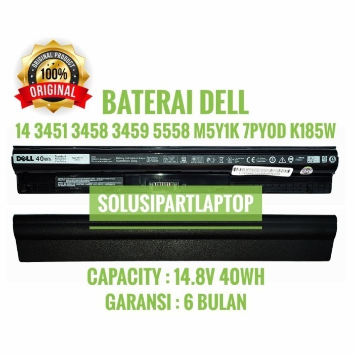 Murah Baterai Batre Orinal Dell Inspiron 14 3451 E5470 3460 3470 M5Y1K