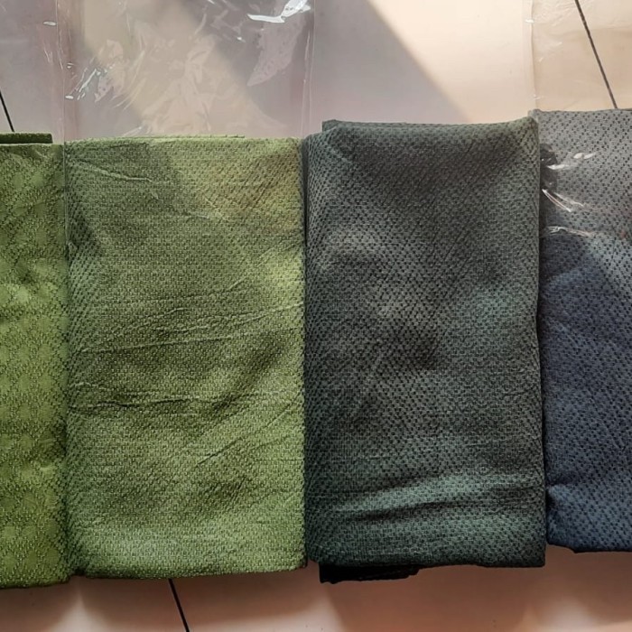 Kain Dobby Polos Warna Armi Hijau Sage Hijau Botol Emerald