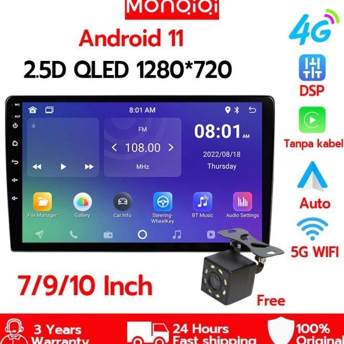 Gps Navigasi Mobil Layar Ips 2Din 9Inci 2+32G / 4 Gb Ram 32 Gb Android