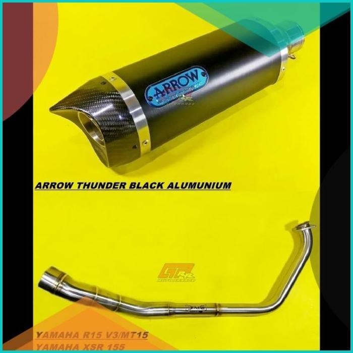 Knalpot Arrow Thunder Black Carbon R15 V3 V4 R15M MT15 XSR 155 16novz3