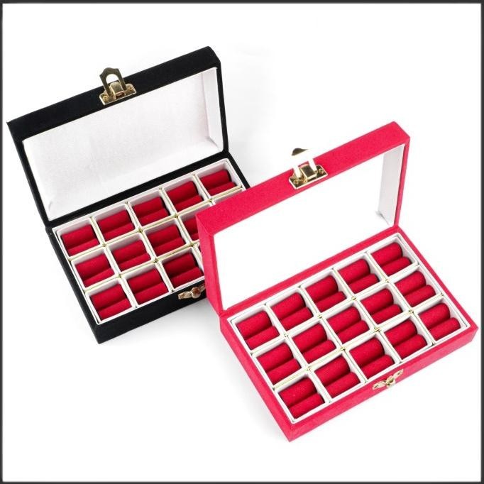 Kotak Cincin Ring Box Tempat Wadah Koleksi Cicin Batu Akik Permata Kualitas Premium