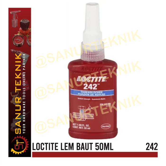 Loctite 242 / Lem Baut Loctite242 / Loctite Thread Locker 242 ( 50Ml ) Terbaru