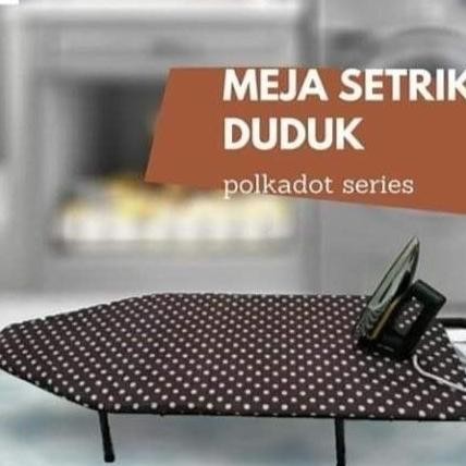 Meja Alas Setrika Lipat Duduk Lesehan Motif Polkadot