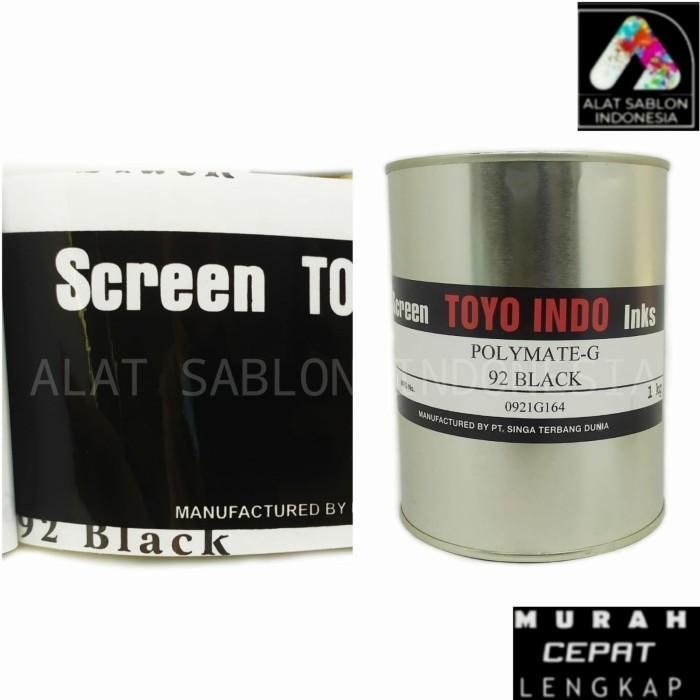

Ready TINTA POLYMATE BLACK G92 HITAM TINTA SABLON PLASTIK 1kg