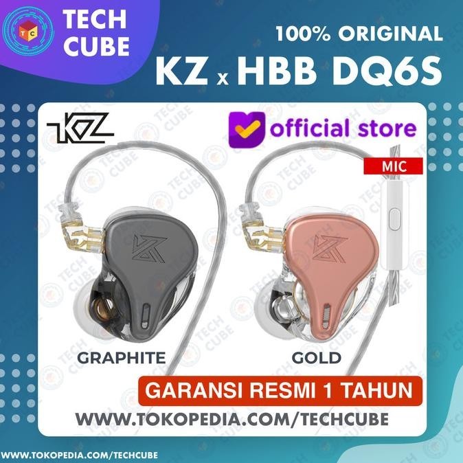 Kz X Hbb Dq6S With Mic In Ear Hifi Driver Earphone Alt Dq6 Zes Zex Pro