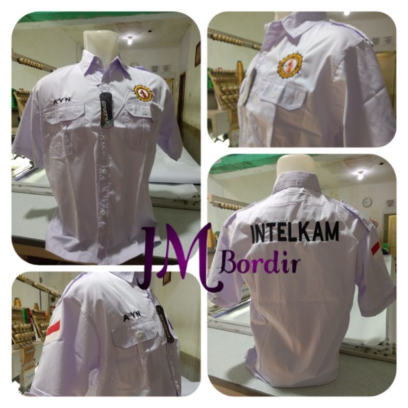 KEMEJA INTELKAM BORDIR SERAGAM INTELKAM BORDIR LENGAN PENDEK
