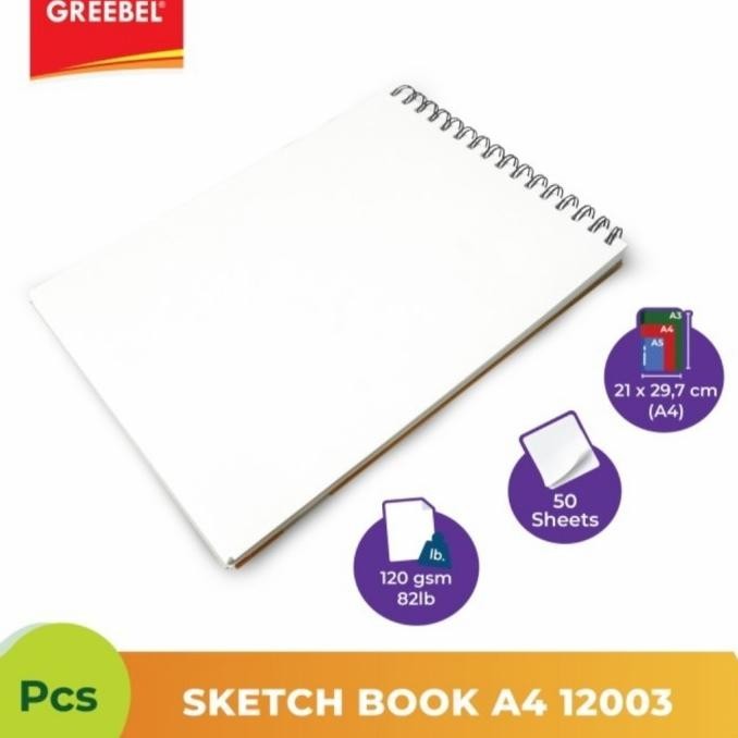 

Sketch Book A4 GREEBEL 12003 Isi 50 Lembar