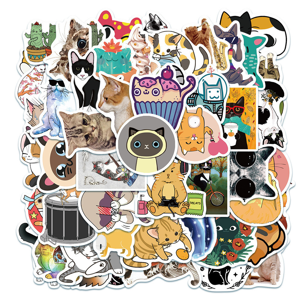 

[Ready Sto] 50Pcs Stier Kucing Cat Lucu Stiker Stiers (A)