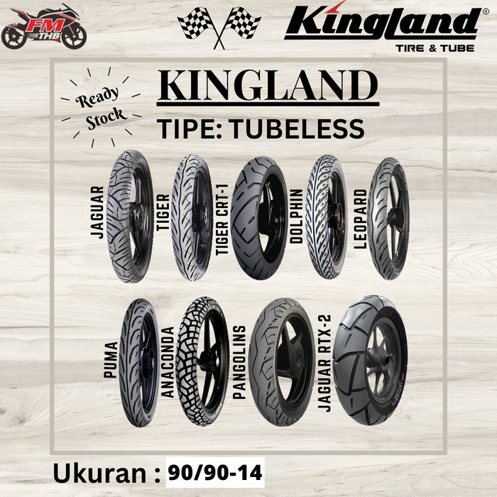 Ban Tubeless Kingland 90/90-14 - Ban Belakang Motor Beat Vario Ring 14