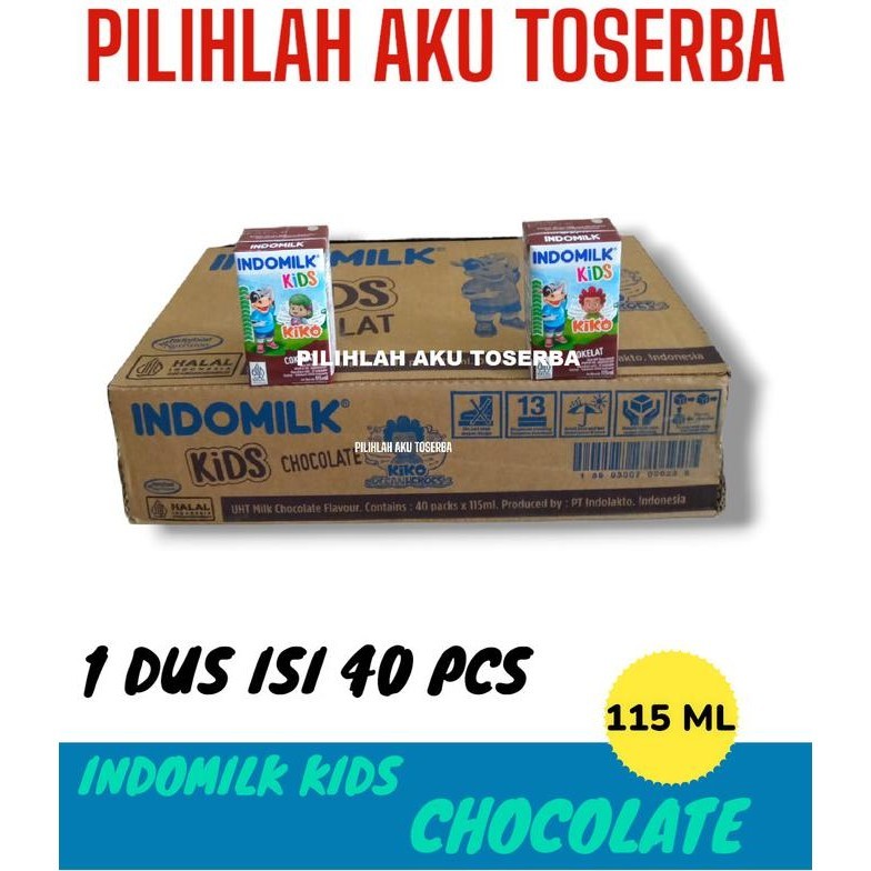 

Susu INDOMILK KIDS COKLAT (Cokelat) UHT - 115 ml (1 DUS ISI 40 PCS)