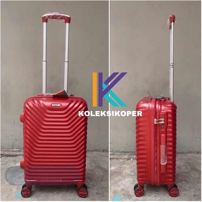 Koper Polo Denmas Polycarbonate Tsa Lock Ukuran Kabin 20 Inch