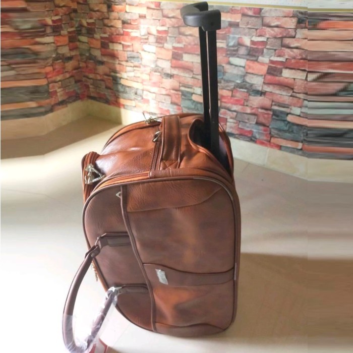 Tas Tenteng Jinjing Travel Bag Troli Baju Leather Ukuran Besar