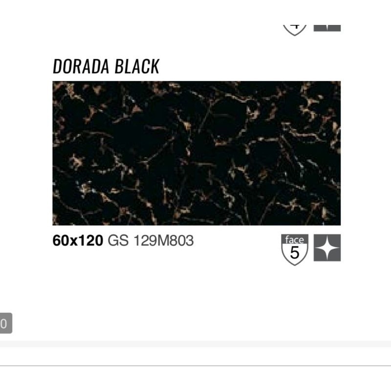 GRANIT GLOSSY MOTIF MARBEL HITAM DORADA BLACK UKURAN 60X120 GS 129M803 BY GARUDA