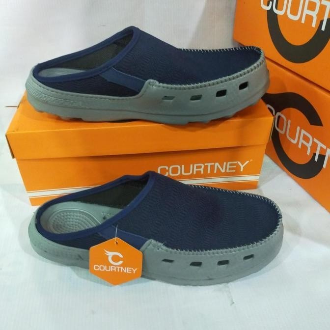 Sepatu sandal selop pria Courtney /Ardiles biru original
