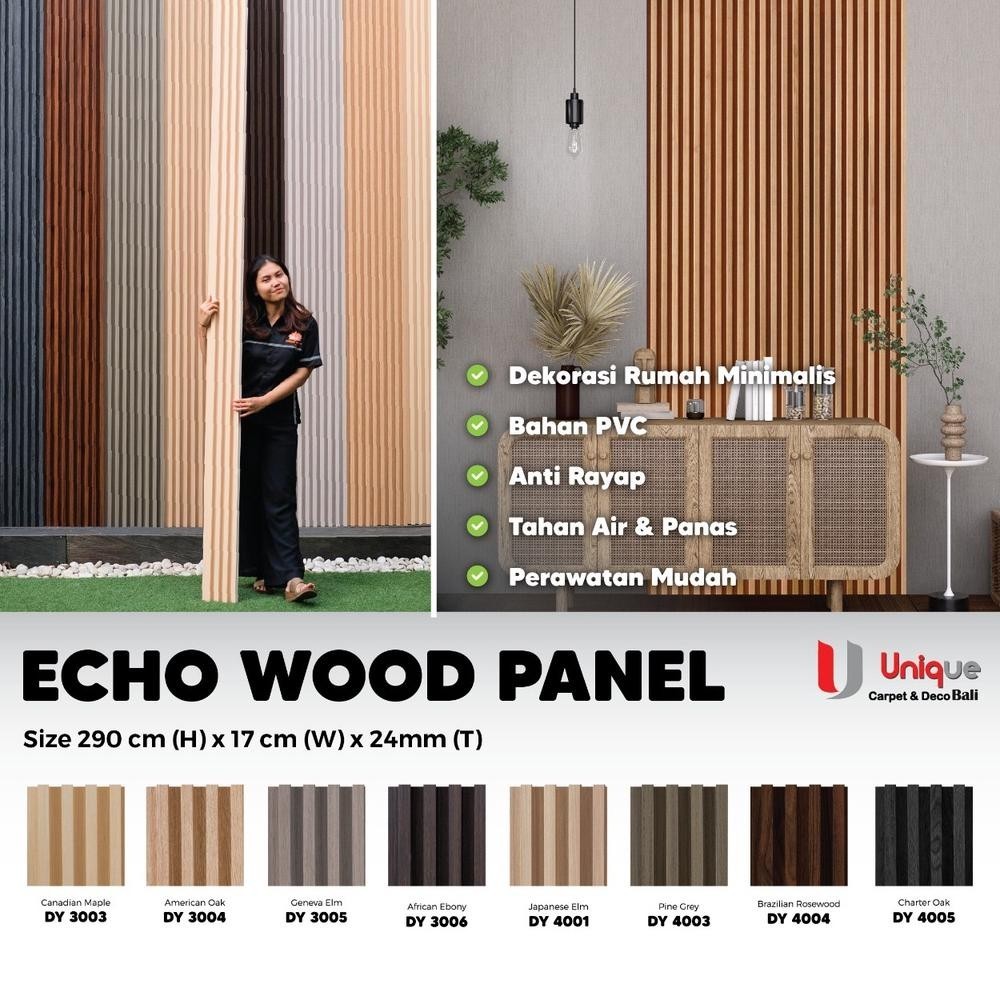 PVC Wood Panel Motif Kayu Salur Minimalis / Wall Panel Kayu ECHO WOOD