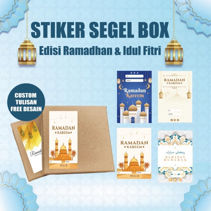 Stiker Segel box Ramadhan/ IDUL FITRI Custom Sticker Label Hampers