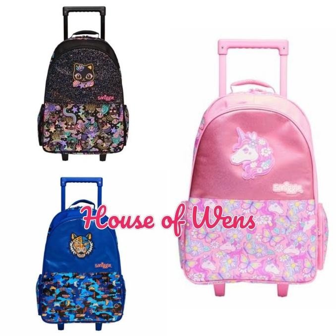 SMIGGLE HEY LIGHT UP TROLLEY BACKPACK - TAS TROLLEY ANAK SD ORIGINAL