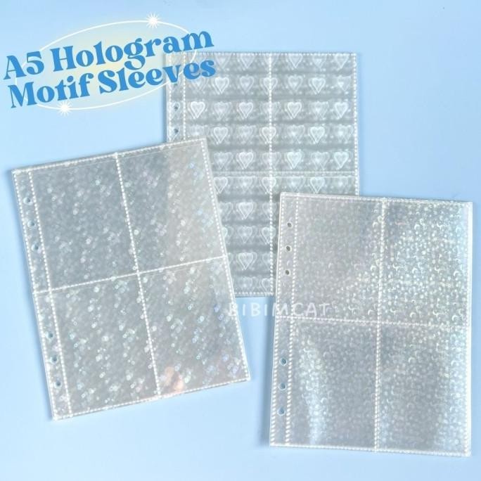 

(A5 Size) Sleeve Binder Hologram Motif A5 6 Ring (1 SET 10 lembar)