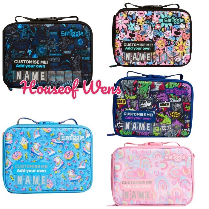 Smiggle Bright Side Square Id Attachable Lunchbox Original