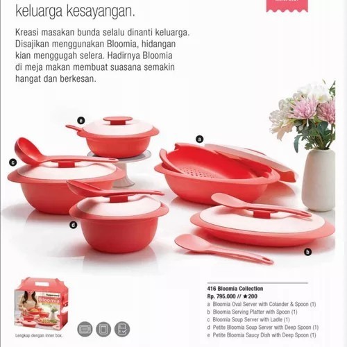 Tupperware Blossom Collection Wadah Saji Set