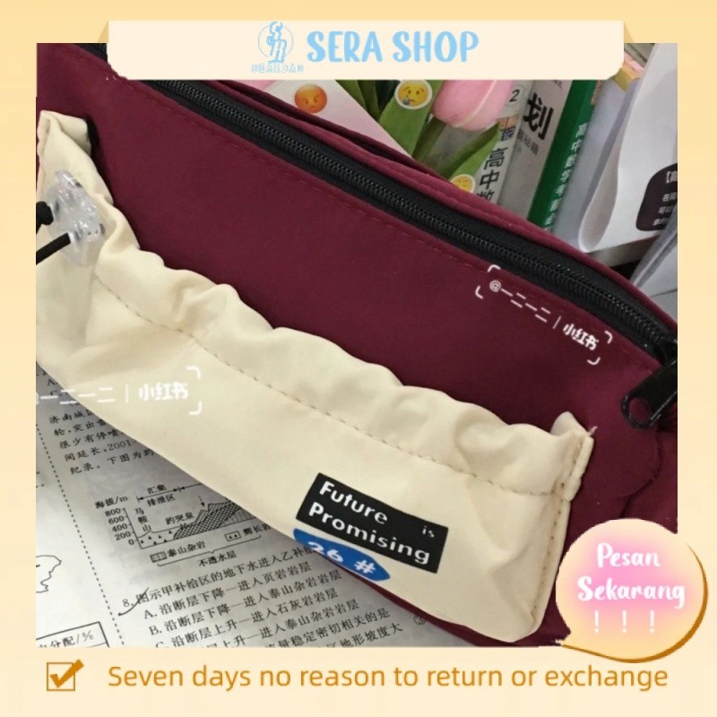 

❍ↂSera Jepang Kanvas Tempat Pensil Kapasitas Besar Bernilai Tinggi Multi Fungsi Multi Lapisan Tahan Kotoran Tas Kosmetik Tas Penyimpanan Tas Alat Tulis