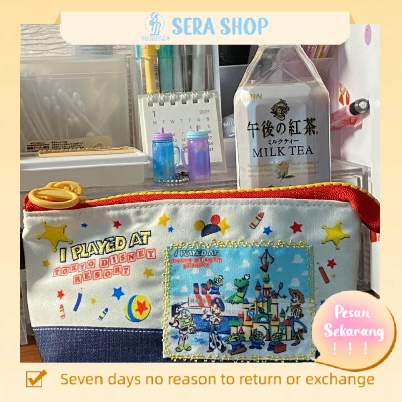 

◘ↂSera Japanese Pensil Case Kanvas Sederhana Kapasitas Besar, Nilai Tinggi, Ceruk, Non-tabrakan Kartun Lucu Tas Penyimpanan Alat Tulis