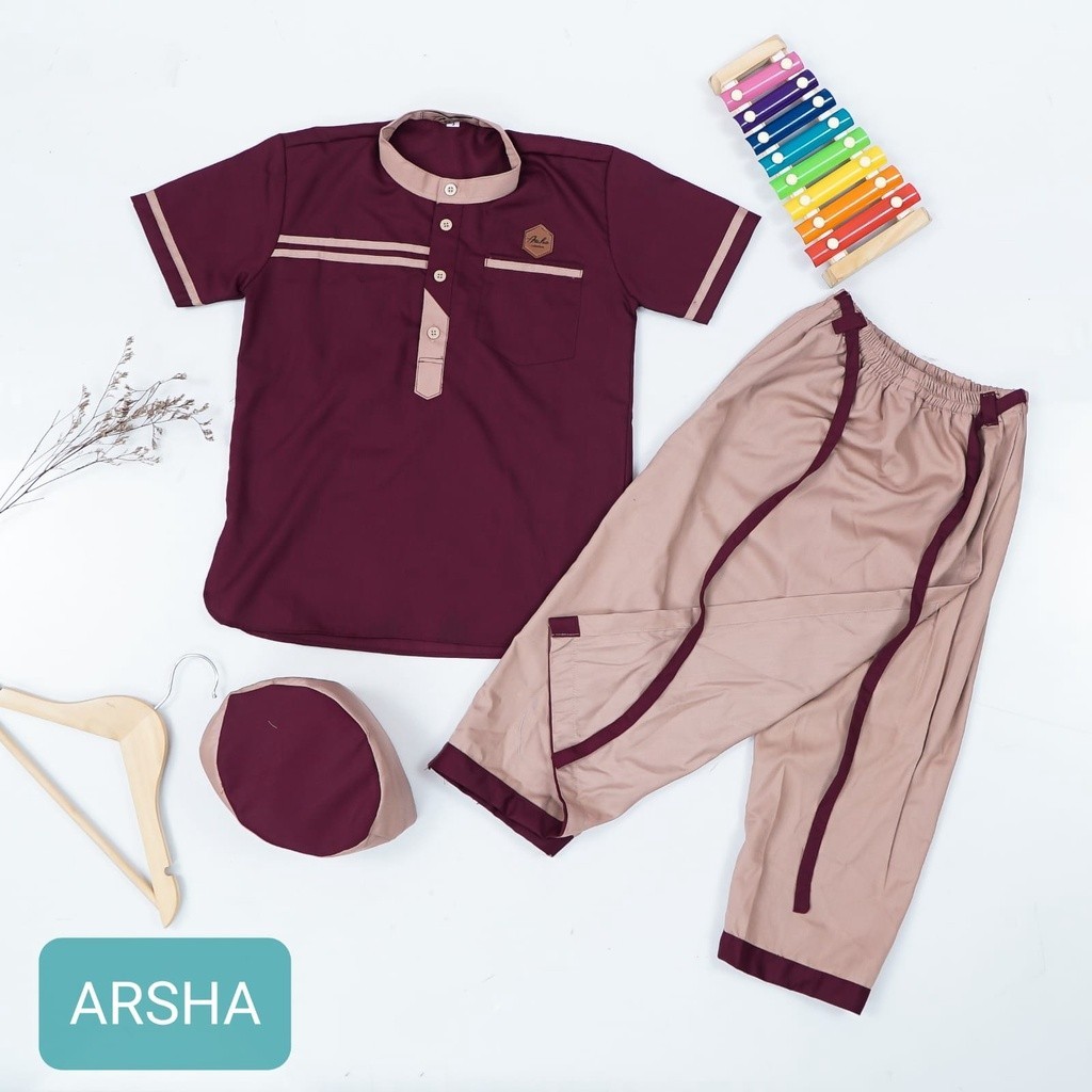 Sarkoci Anak Toyobo /Sarung/Koko/Peci Anak Usia 0-6 Tahun