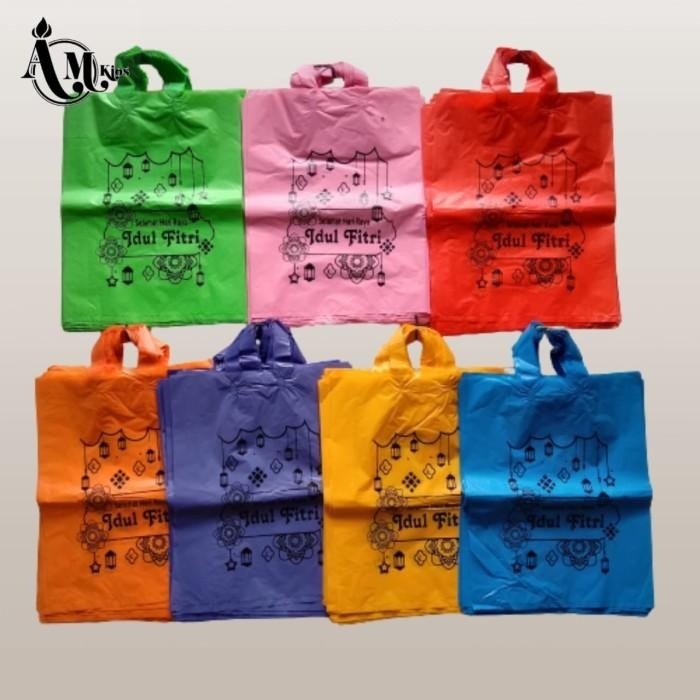 

Plastik Hantaran Lebaran [ 50Pcs ] Soft Handle Idul Fitri 30X40X8Cm 034