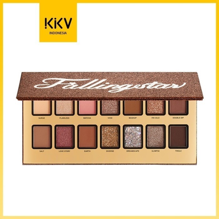 Kkv Febble Eyeshadow Palette Eye Makeup Glitter Matte 14 Warna [Bpom]