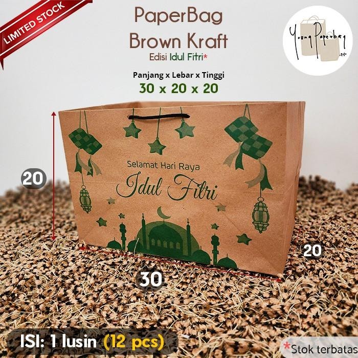 

Paper Bag / Tas Kertas Idul Fitri Uk. 30X20X20 Model Landscape 021