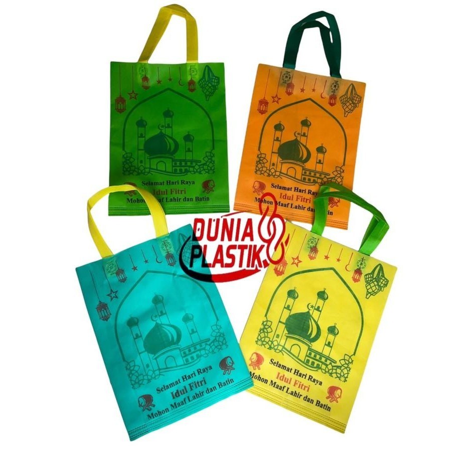 

Goodie Bag Spunbond Idul Fitri Tas Kain Tenteng Lebaran Handle 38X45Cm 049