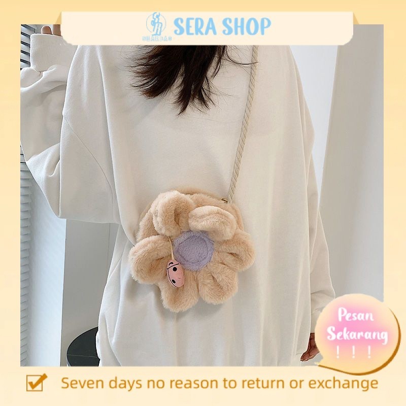 

❁☃Sera Mewah Bunga Kecil Ransel Harajuku Lembut Gadis Lucu Lucu Tas Kecil Versi Korea Gadis Mahasiswa Satu Bahu Messenger Tas