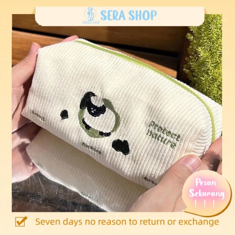 

◈Melindungi Bumi Tas Pensil Jepang Kelas Tinggi Korduroi Bordir Kapasitas Besar SMP dan Sekolah Dasar Wanita Penyimpanan Tas Alat Tulis