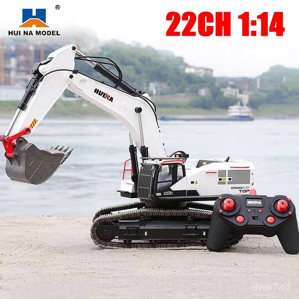 HUINA Mainan Mobil Traktor Mainan Natal Anak-anak, Mobil Traktor Kendali Jarak Jauh 1:14 22CH RC 159