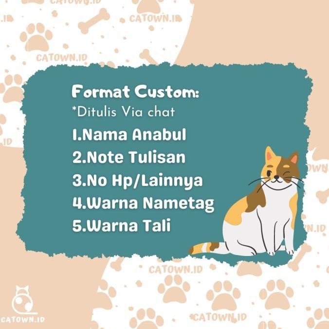 Terjangkau D003-Kalung Kucing Custom Nama Lucu Tulis Nama Alamat Cat Collar - 7Pink, Gold