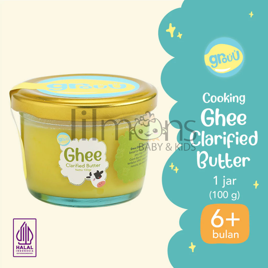 

Grouu Ghee Clarified Butter Mentega Rendah Laktosa BB Booster MPASI | LILMONS