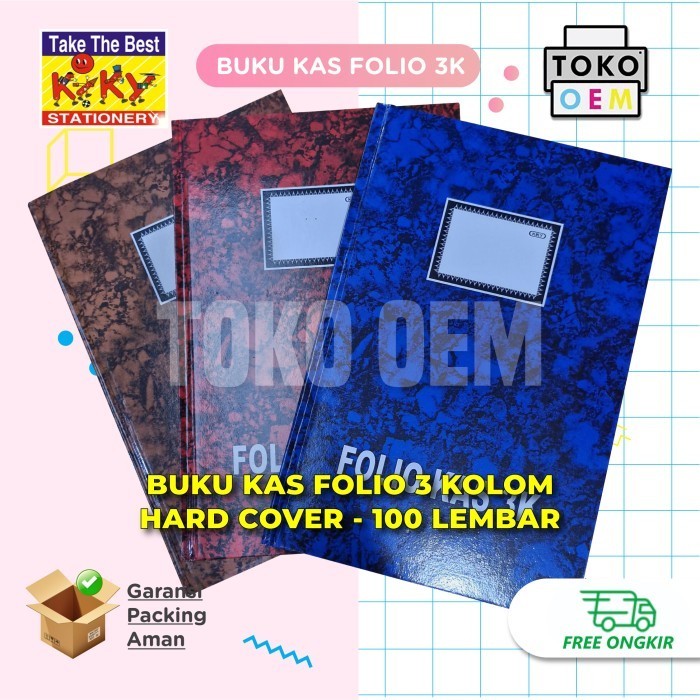 

KIKY BUKU KAS FOLIO 3K 3 KOLOM HARDCOVER ISI 100 LEMBAR MOTIF RANDOM