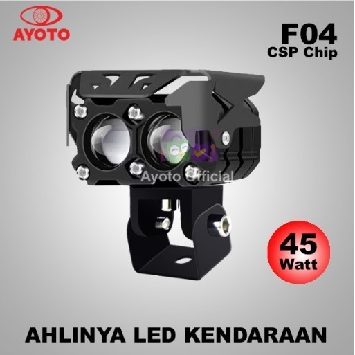 Best Lampu Tembak Lampu Sorot Motor Mobil Ayoto F04 2 Mata Original Gratis Ongkir