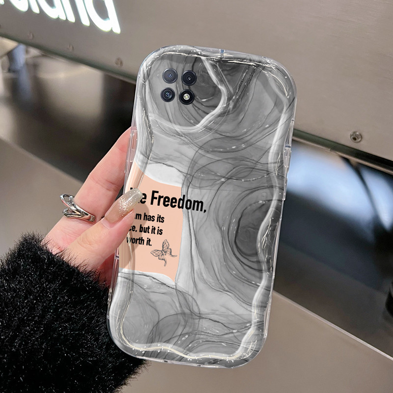 Casing Hp OPPO A73 5G OPPO A72 5G OPPO A53 5G Case seperti pola kebebasan Softcase ganda sederhana C