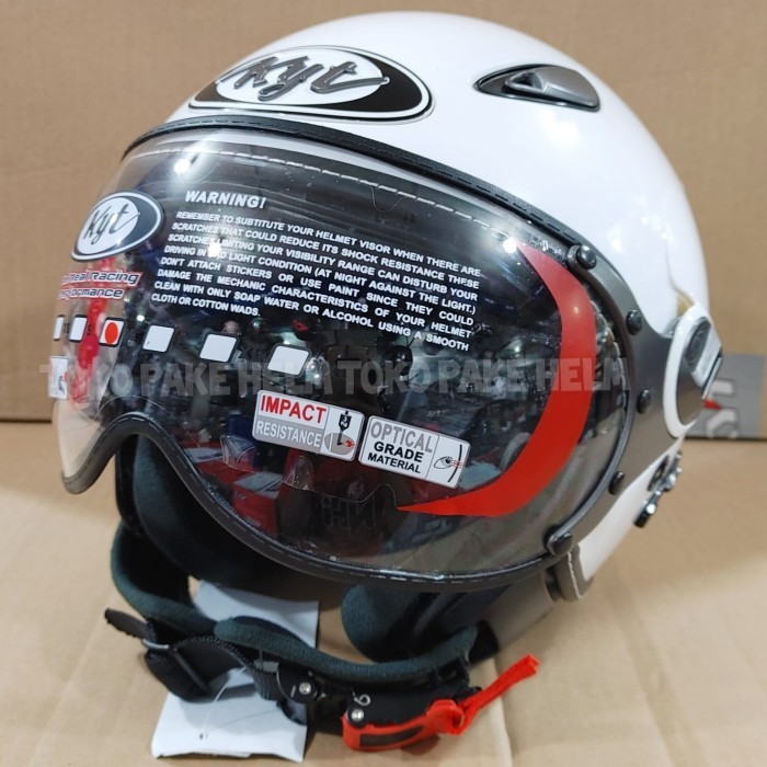 Helm Kyt Elsico Retro White Half Face