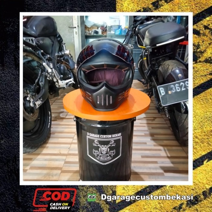 Helm Custom M30 Hitam Doop Cc Cakil M30 Moto3 Glos Ne Hbc