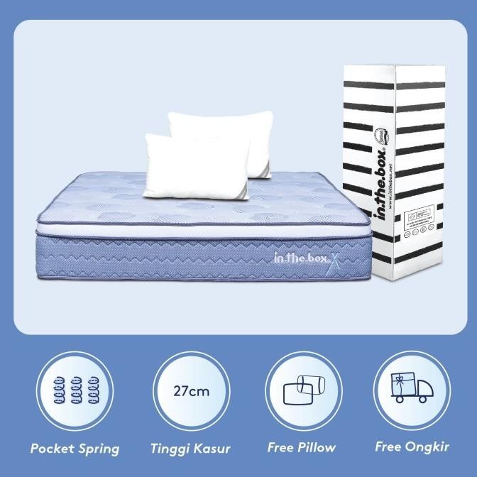 Kasur Springbed INTHEBOX X Ukuran 140x200 - FREE BANTAL