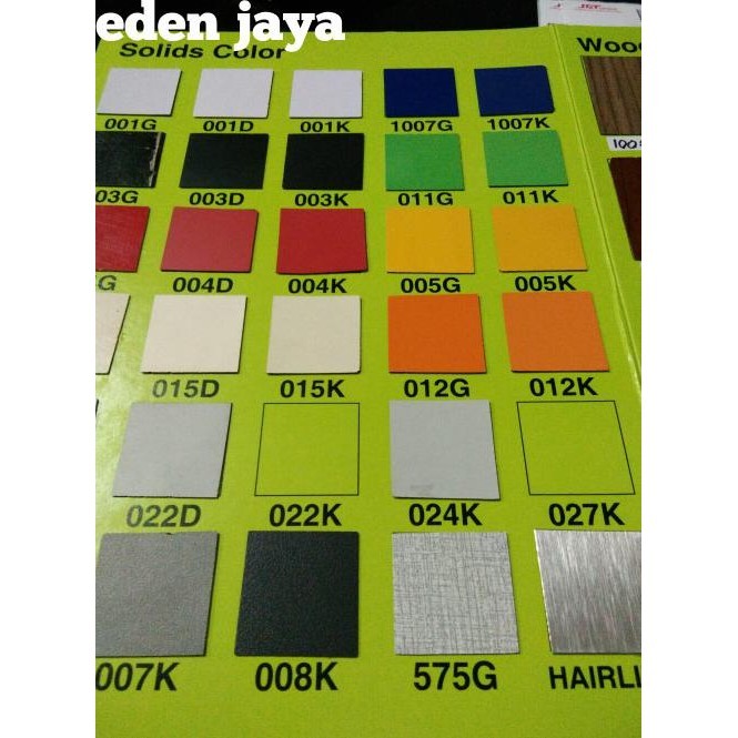 HPL / FORMIKA WARNA WARNI UKURAN 122 CM X 244 CMM