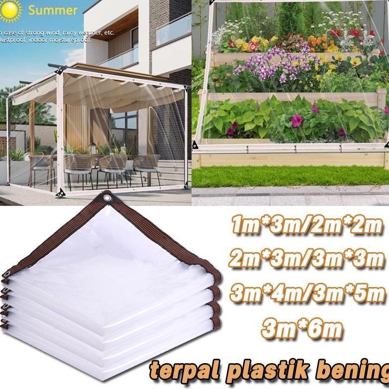 Promo terpal plastik bening /plastik UV green house /tebal plastik bening transparan /Terpal Anti Ai