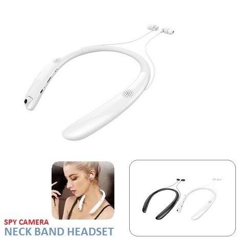 Spy Camera Bluetooth Neck-Band Headset - Kamera Pengintai Earphone MP3