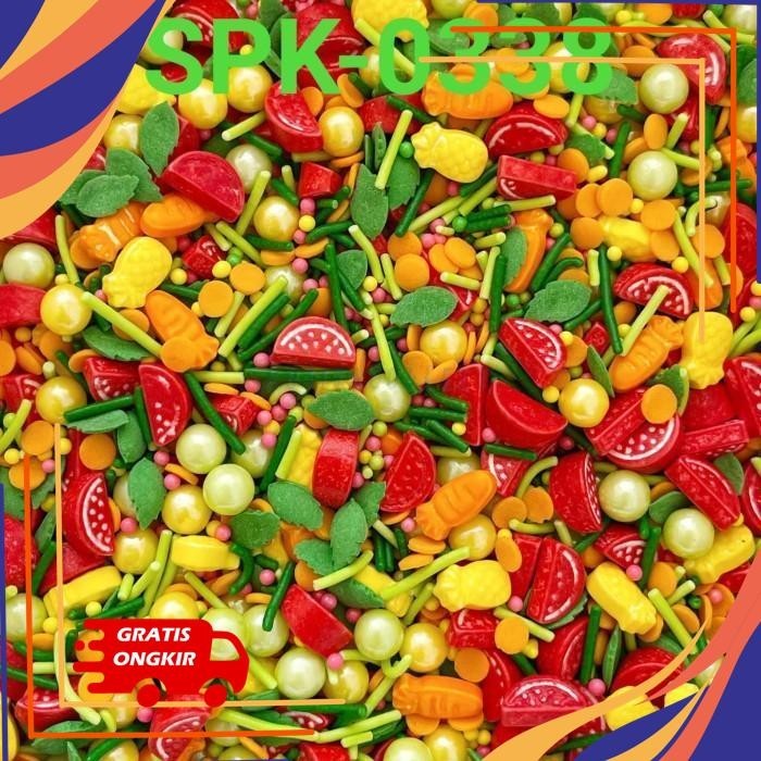 SPRINKLES SPRINKLE SPRINGKEL 1KG BUAH SEMANGKA NANAS WORTEL    SPK-0338 BEST PRODUK