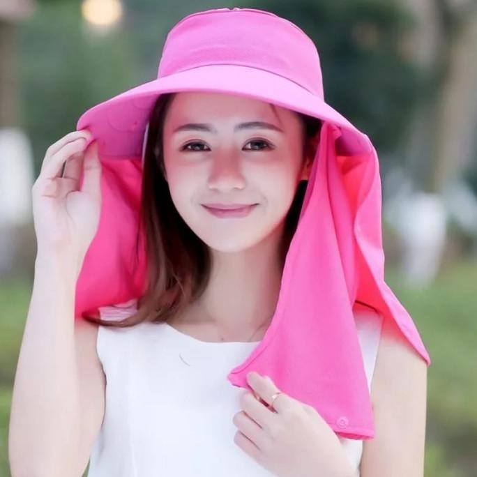 Topi Masker Wanita Anti Uv/Topi Cadar Import