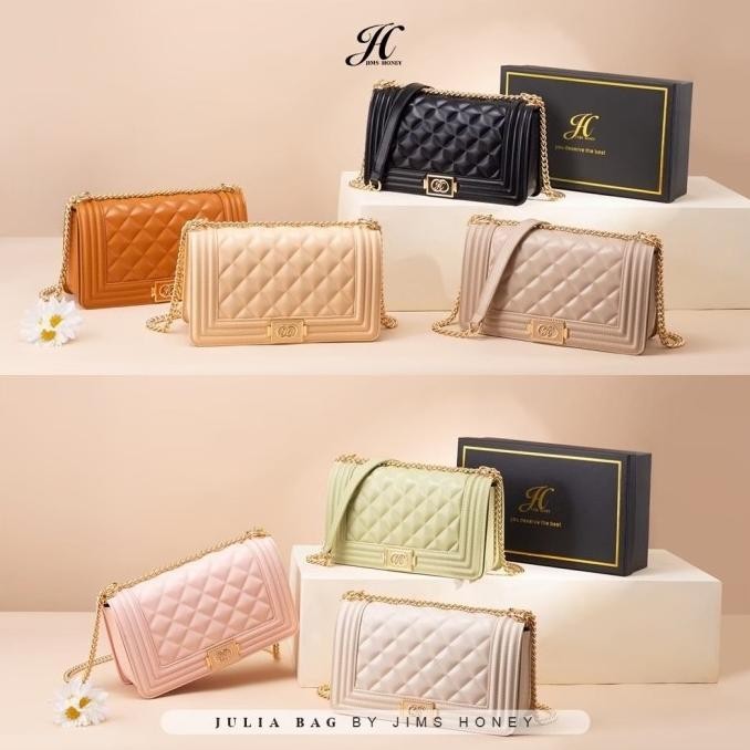 Promo  Julia Bag Jimshoney Tas Wanita Mewah Tali Rantai Free Box Original Jh